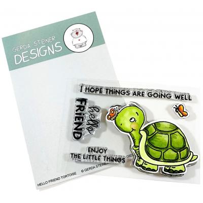 Gerda Steiner Designs Clear Stamps - Hello Friend Tortoise